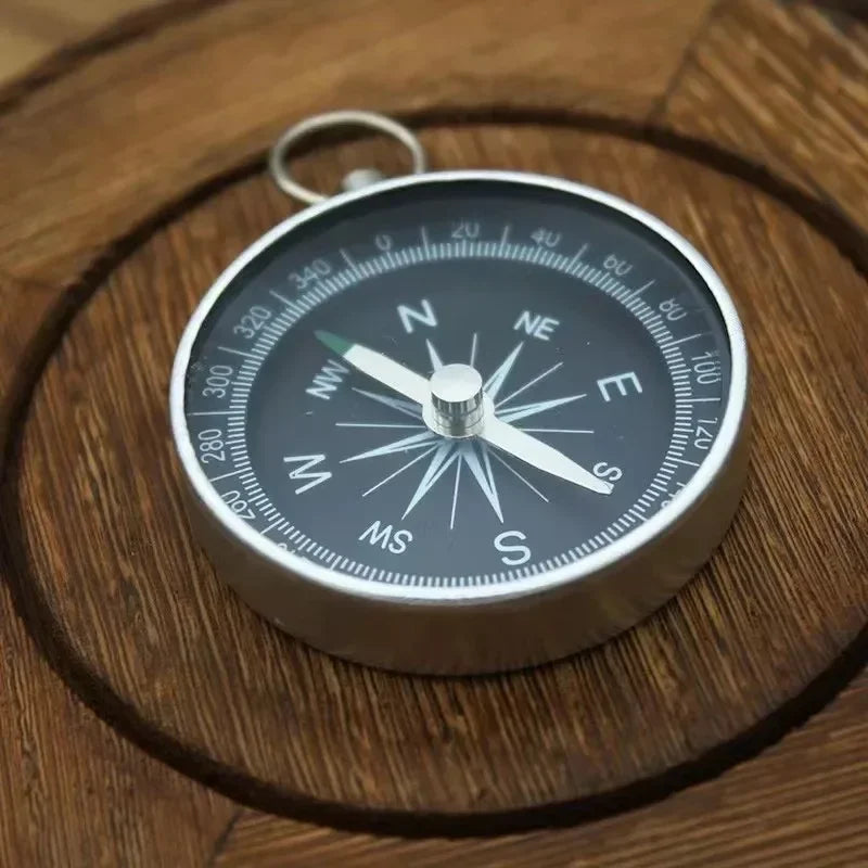 Pocket-Sized Portable Survival Compass with Key Ring – Outdoor Camping & Hiking Navigation
